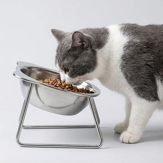 SteelLift | Erhöhter Katzennapf aus Edelstahl